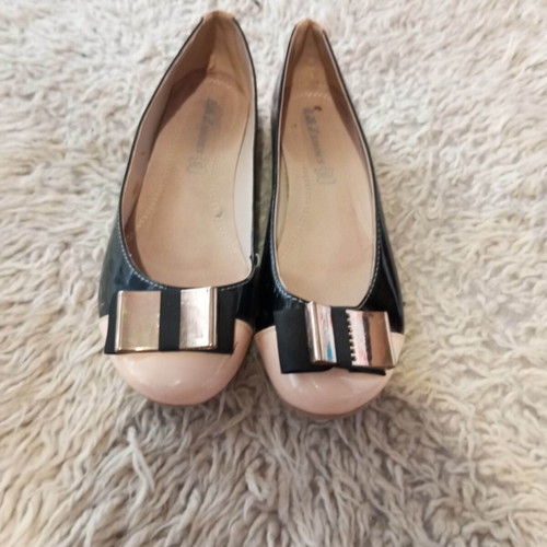 Ballerina shoes used, size 38, black and beige