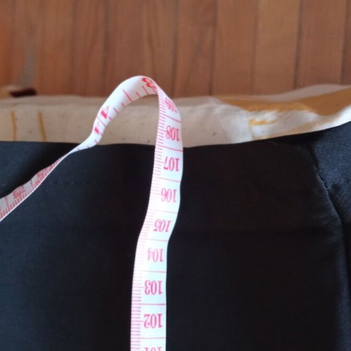 High-waisted office pants, black, size XL fitting Large