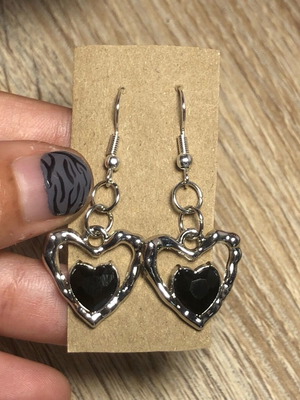 Handmade Heart Punk Rock Emo Gothic Earrings