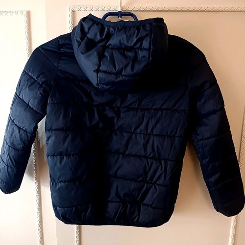 Double face jacket for girl 8 years like new, black and blue