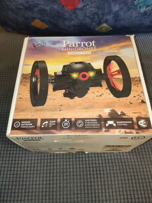 Parrot Jumping Sumo remote control drone used with accessories