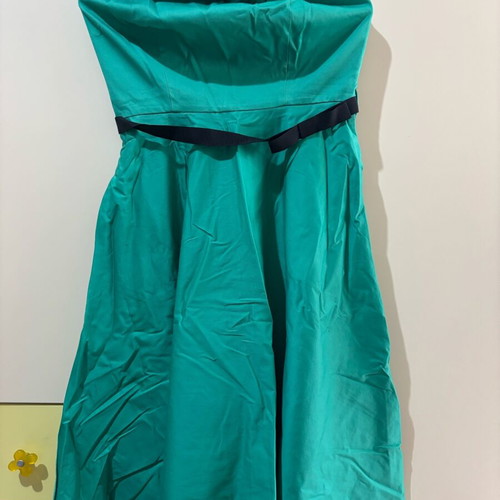 Strapless dress green like new, size L
