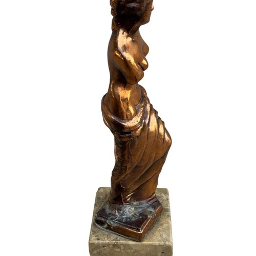 Aphrodite bronze decorative statue used, marble base