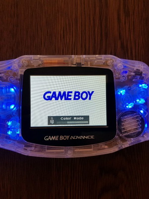 Game Boy Advance with Ips CleanScreen, USB-C Rechargeable Battery, Funnyplaying Motherboard