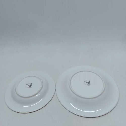 Set of 17 white porcelain plates Lynns Fine China used