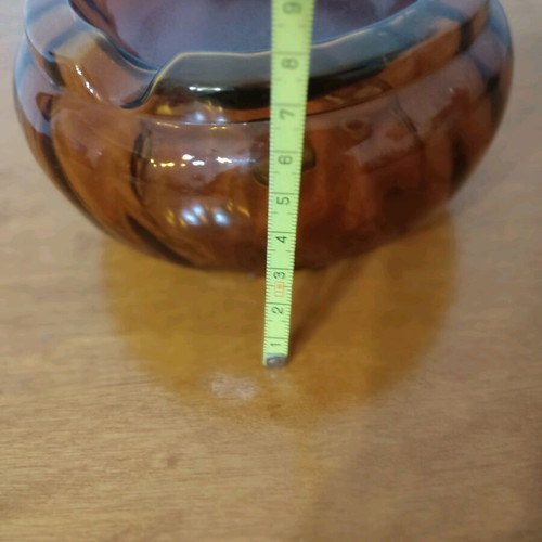 Honey glass bowl-ashtray from the 80s like new