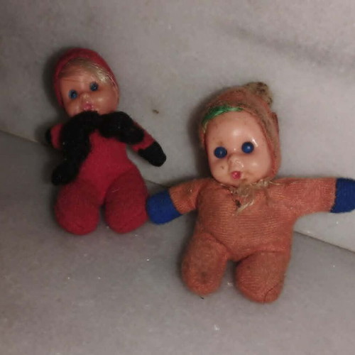 Spirtoulis dolls used, pack of 3, one without hat