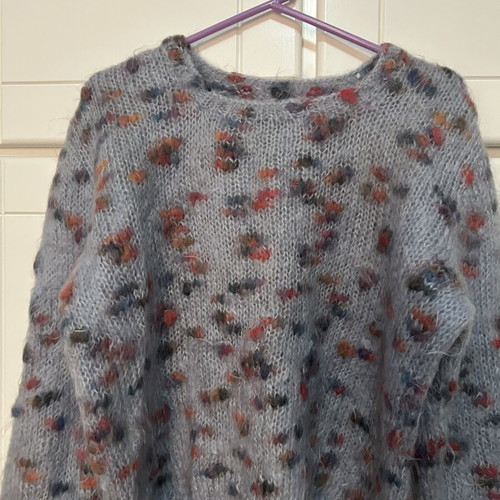 Printed sweater like new, gray, size L