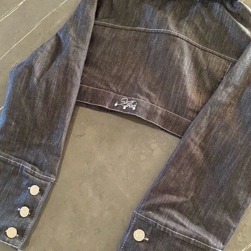 Jean jacket Ake’ like new, size S, black and gray