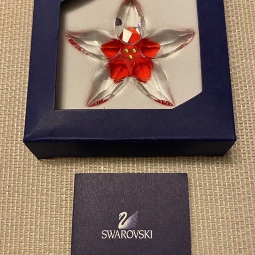 Swarovski Poinsettia Christmas pendant new, with box and certificate