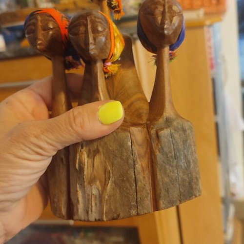 African Women Wooden Figurine Hand Carved Sculpture New