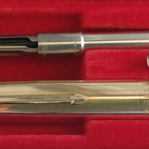 Parker 51 fountain pen used, rolled-gold cap, 14-karat nib, not working