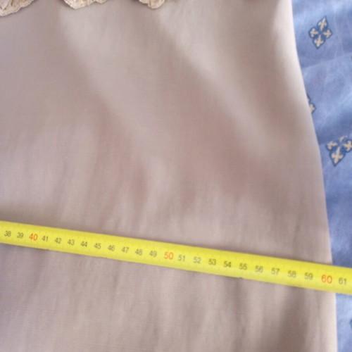 Classic dress used, tailor made with lace, beige