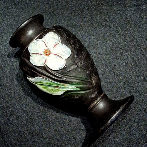 Mavraki Ceramic Vase Kourtzis Lesvos mid-century design like new