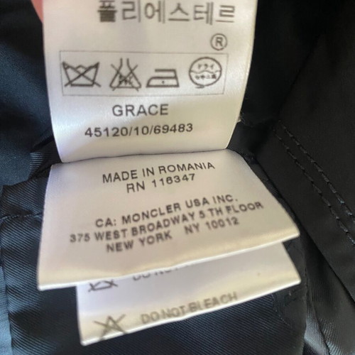 Moncler Grace women's biker jacket navy and black like new, size 2