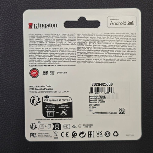 Kingston Canvas Go! Plus microSDXC 256GB UHS-I V30 A2 sealed