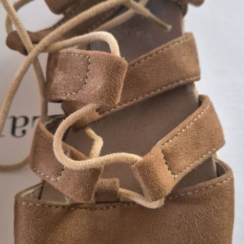 Women's sandals used, size 36.5, beige platform