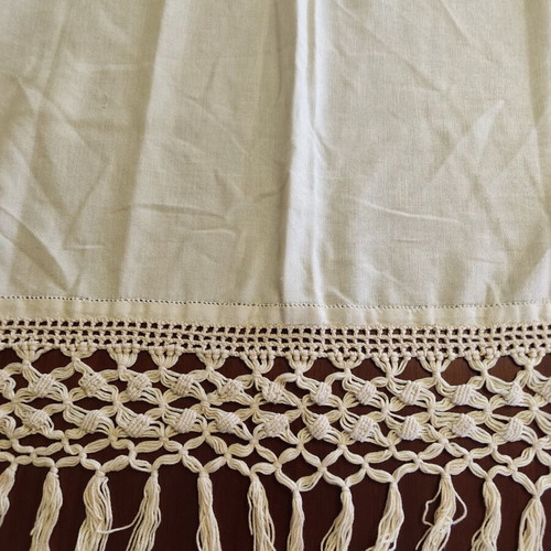 Handmade curtain 140 x 135 used with minor repairable damage