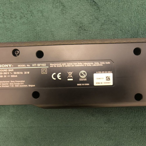 Sony HT-SF150 Soundbar with remote and box, like new