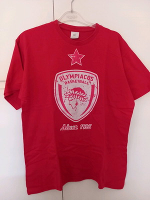 T-shirt Ολυμπιακός μπάσκετ σαν καινούργιο με δώρο βραχιόλι Euroleague