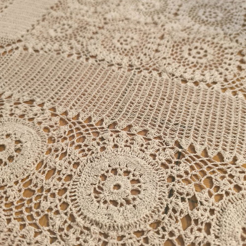 Handmade knitted tablecloth like new