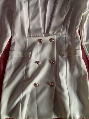 Blazer dress white, new, size medium