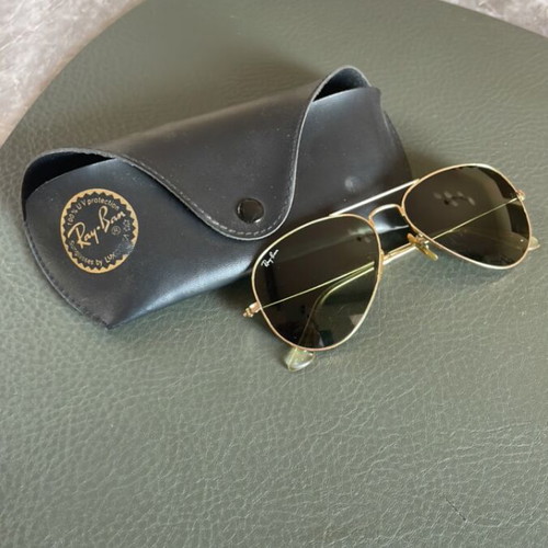 Ray Ban aviator sunglasses, vintage, gold