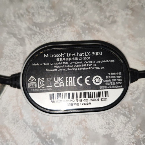 Microsoft LifeChat LX-3000 Over Ear headset used