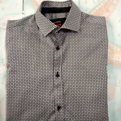 Brand's shirt new, size M, cotton, black and white