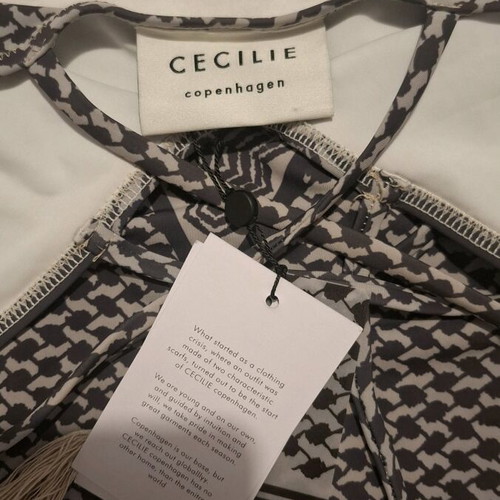 Cecilie Copenhagen one-piece swimsuit new with tags XS white gray