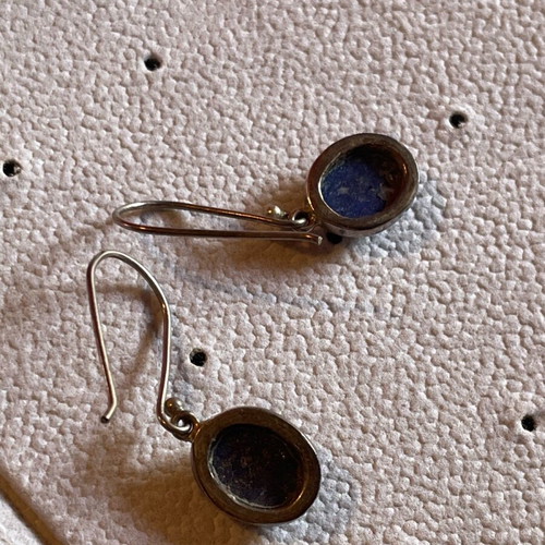 Handmade silver earrings Lapis lazuli like new