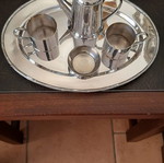 Antique coffee set used, 5 pieces, collectible