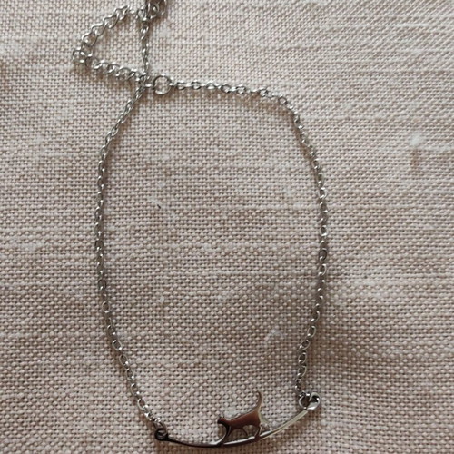 Anklet with cat, like new, Fo Bizou