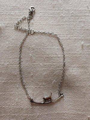 Anklet with cat, like new, Fo Bizou