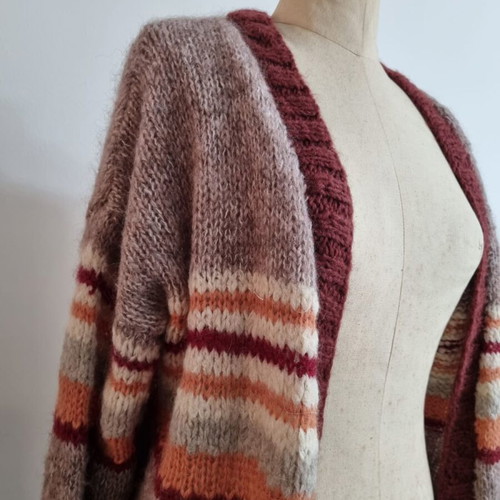 Oneonone Roasted wool cardigan new, multicolor, size M