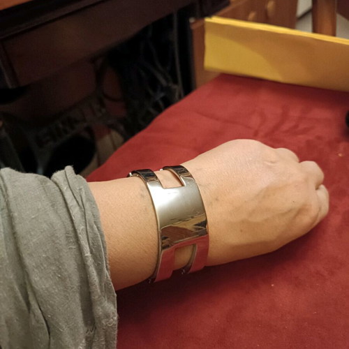 Wide bracelet 3 centimeters made of steel