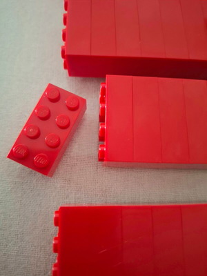 Lego bricks 2 x 4 red pack of 40 like new
