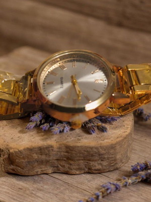 Ρολόι unisex 29mm καινούργιο, άσπρο και χρυσαφί