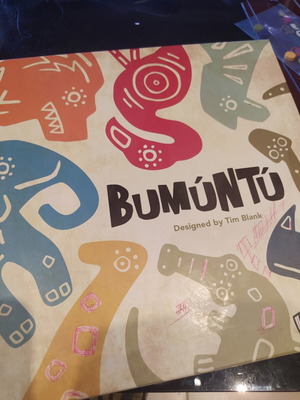 Bumuntu board game used, family strategy in English