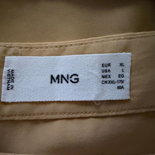 Mango yellow midi skirt XL like new