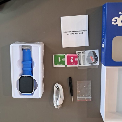Smartwatch KT19 Pro like new, GPS, video call, Wi-Fi, Greek menu, blue