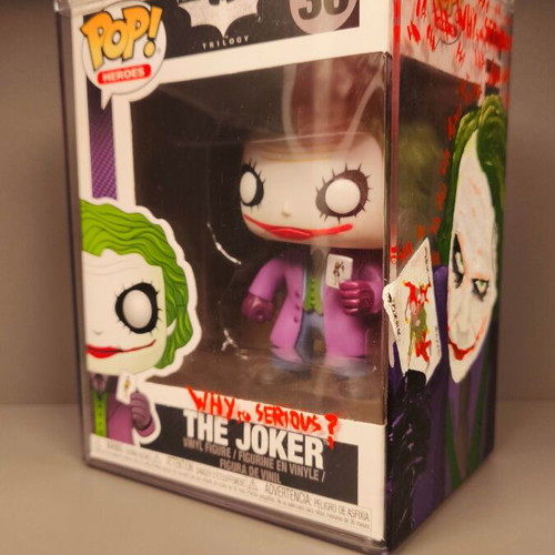 Funko Pop The Joker #36 with custom painted acrylic protector