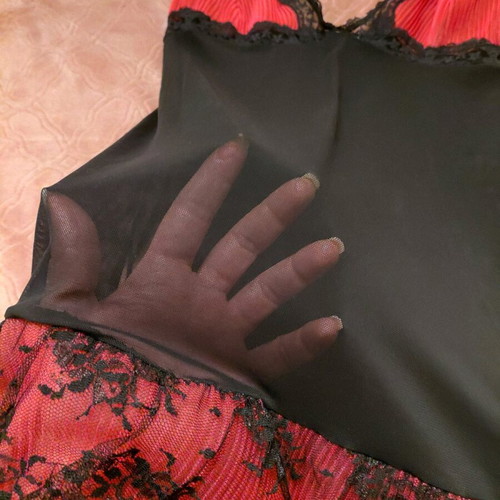 Sexkiss transparent nightgown with lace one size like new, gift included