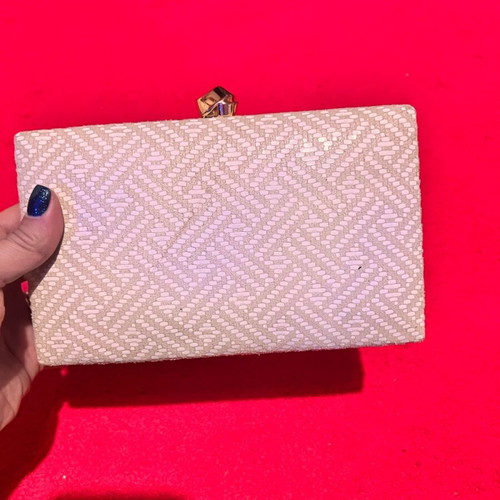 Envelope handbag like new, beige-white