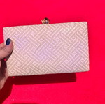 Envelope handbag like new, beige-white