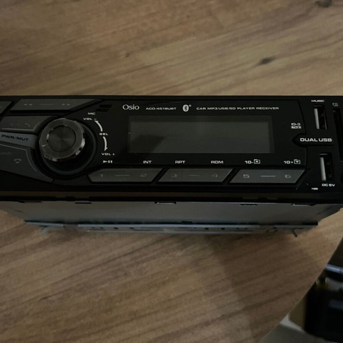 Osio 1 DIN car radio with Bluetooth and USB