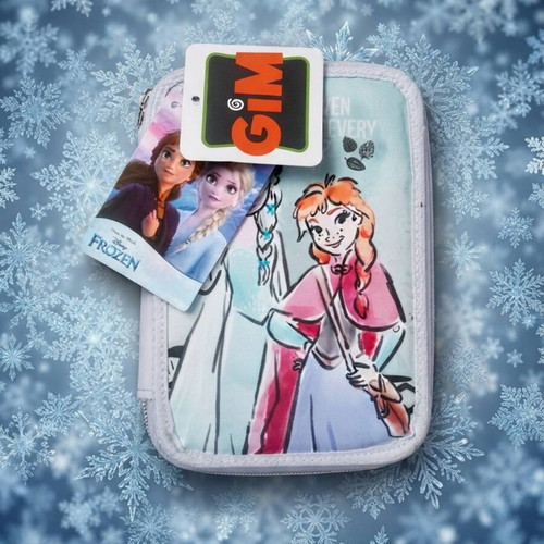 Gim-Disney Frozen Family double school pencil case, new