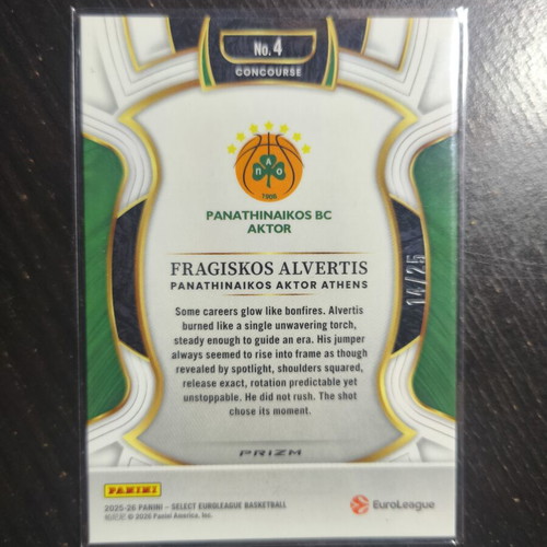 Fragiskos Alvertis Panini Select EuroLeague 2007-08 Tie-Dye Prizm Card
