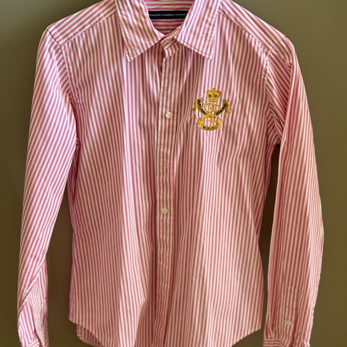 Polo Ralph Lauren women's shirt new, pink and white, size S/M
