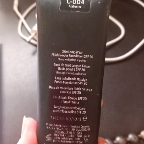 Bobbi Brown light foundation used, shade C 004 Alabaster